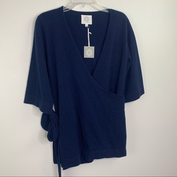 Pomegranate Inc. NWT wrap sweater Blue XS wool - Picture 6 of 7